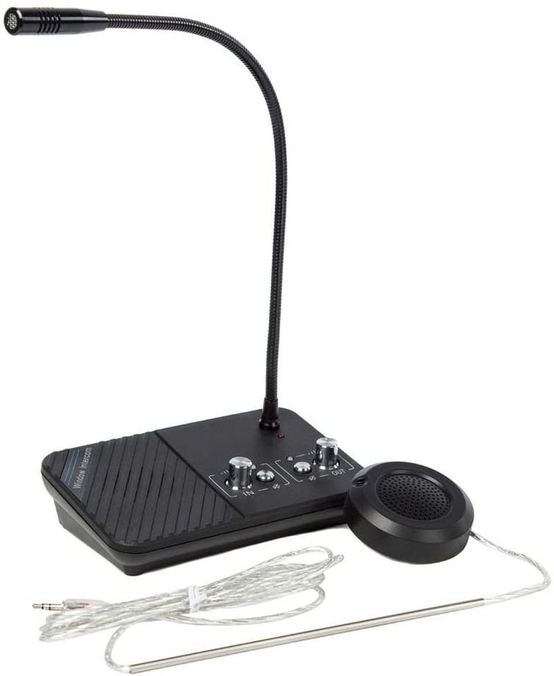 Dual-Way Talk Through Window Glass Counter Intercom For Station Office Bank BEST