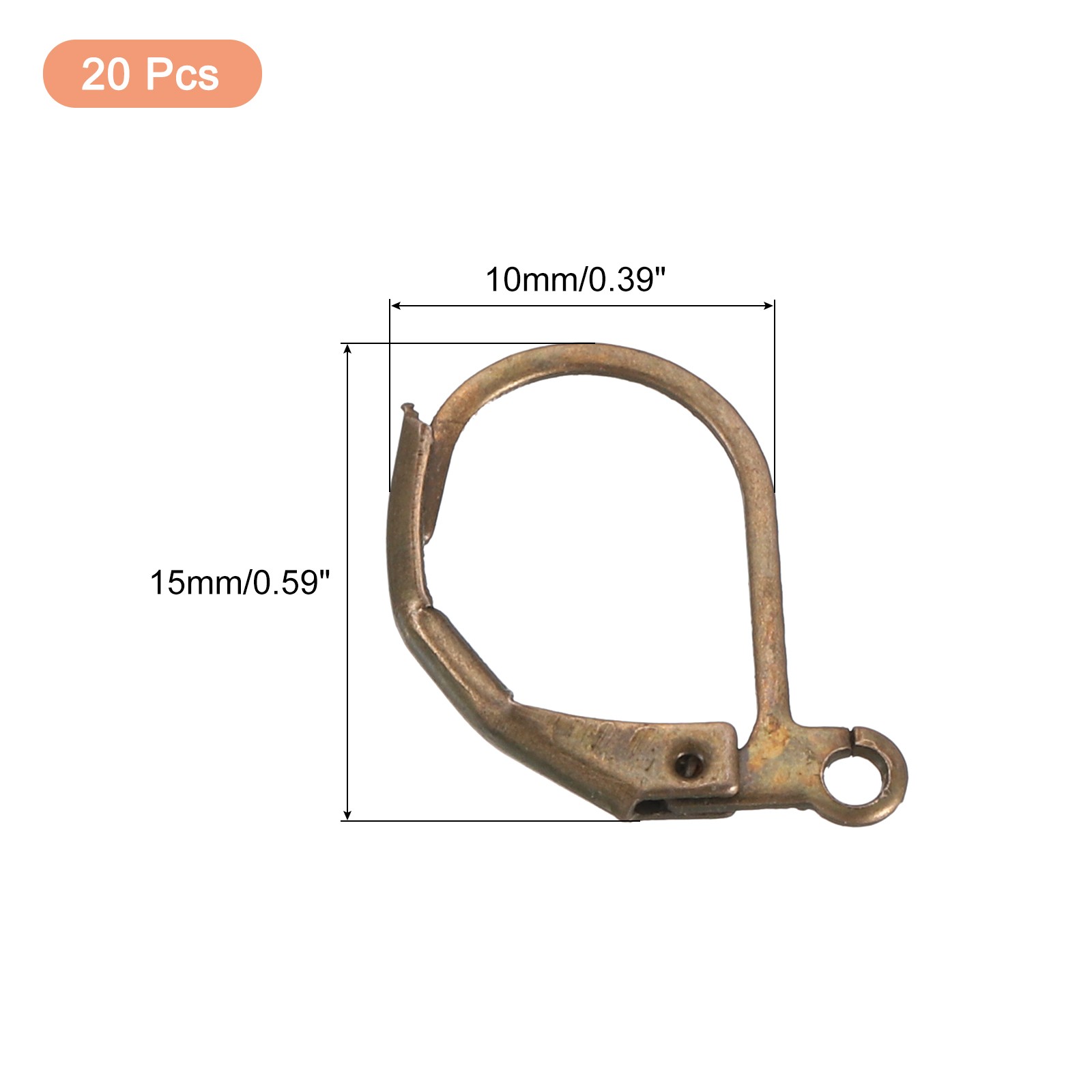 20Pcs LeverBack Earring Hooks French Ear Wire Earring Hook, Bronze
