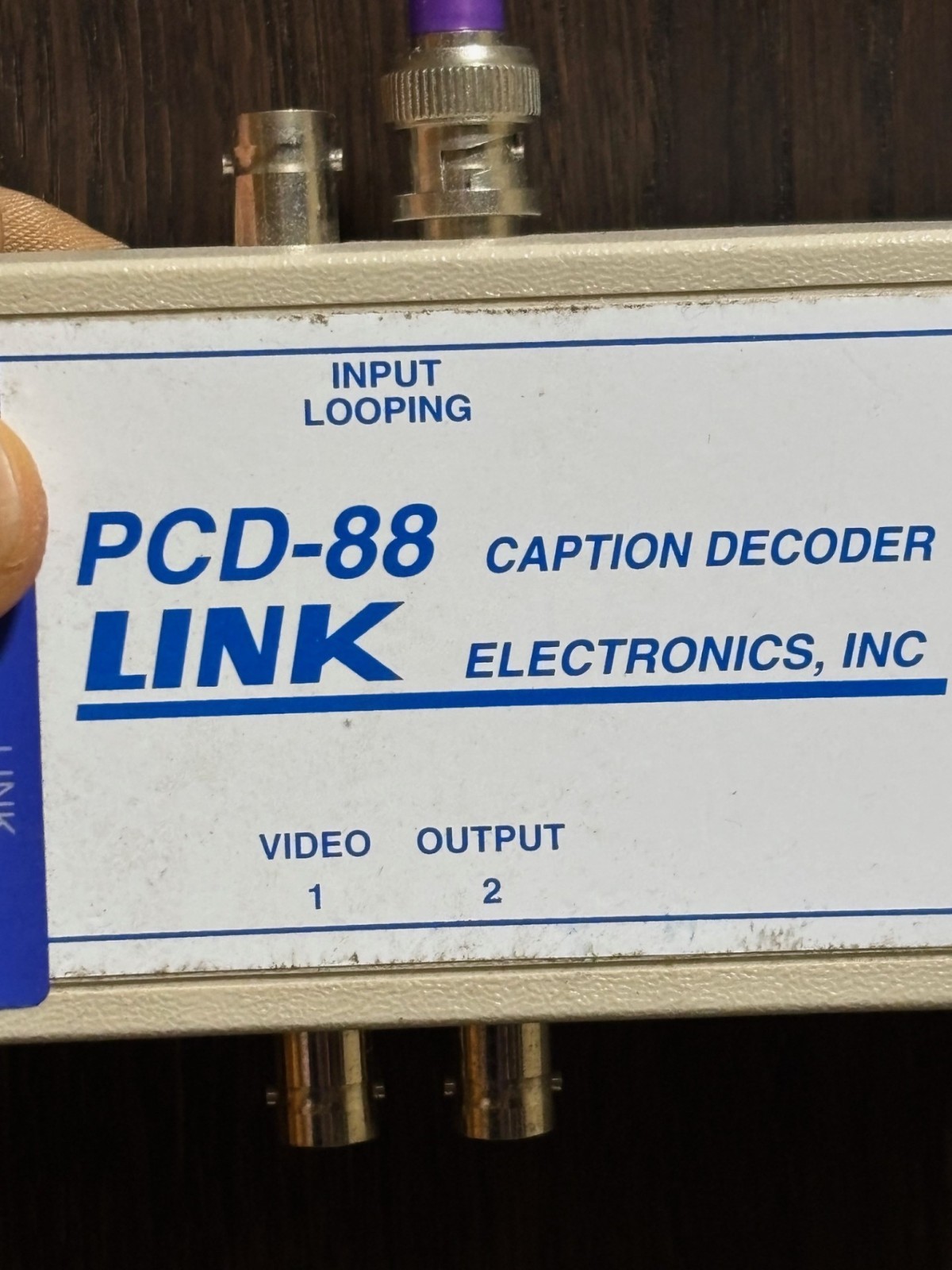 Link Electronics PCD-88 Portable Closed Caption Decoder - Switchable - CC1 CC2
