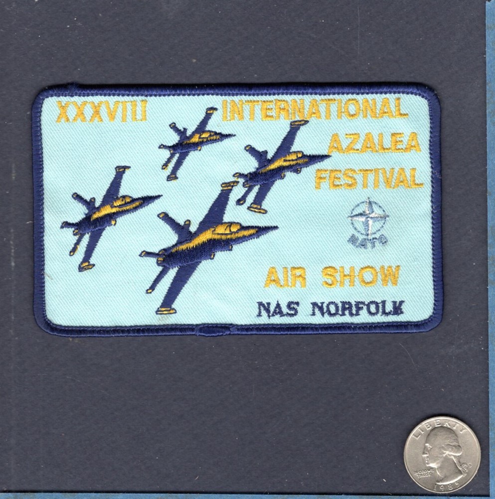 BLUE ANGELS NAS NORFOLK Air Show US Navy Demonstration Team Squadron Patch