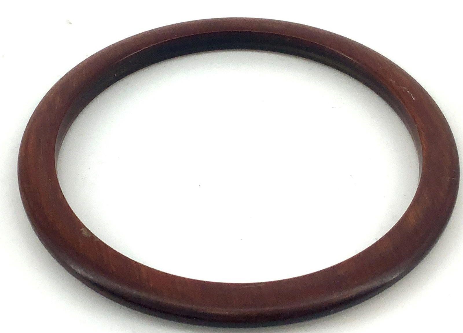 Vintage Natural Wood Boho Bangle Bracelet Brown Minimalist Stacking Jewelry