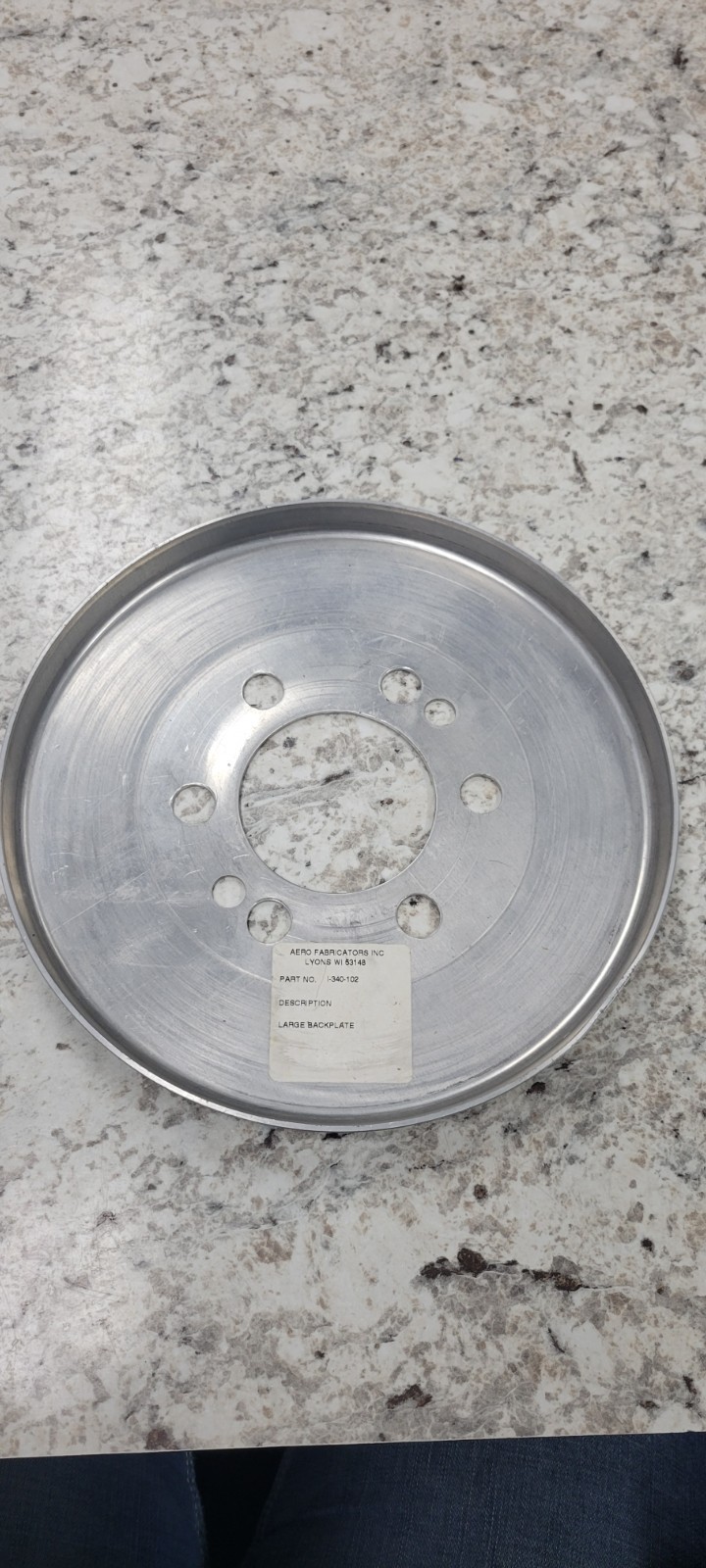 Cessna 150 Rear Backplate PN: I-340-102