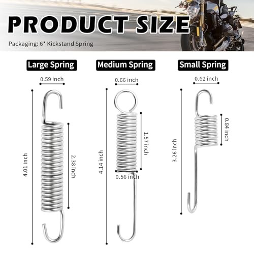6PCS Bike Kickstand Spring Kit,Multi-Size Motorcycle Kickstand Spring Kit for