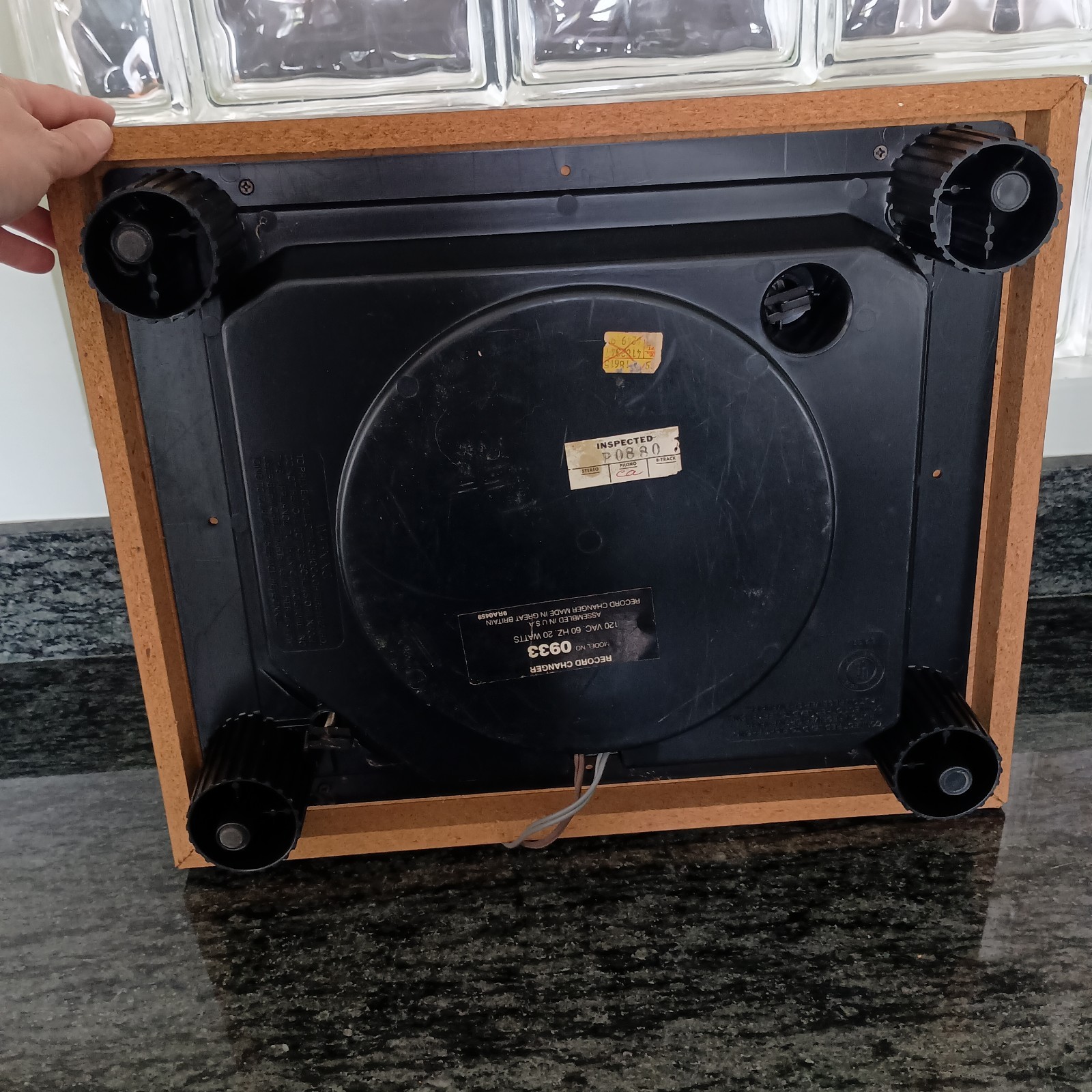 Vintage BSR Automatic 3-Speed Turntable Record Changer Model 0933