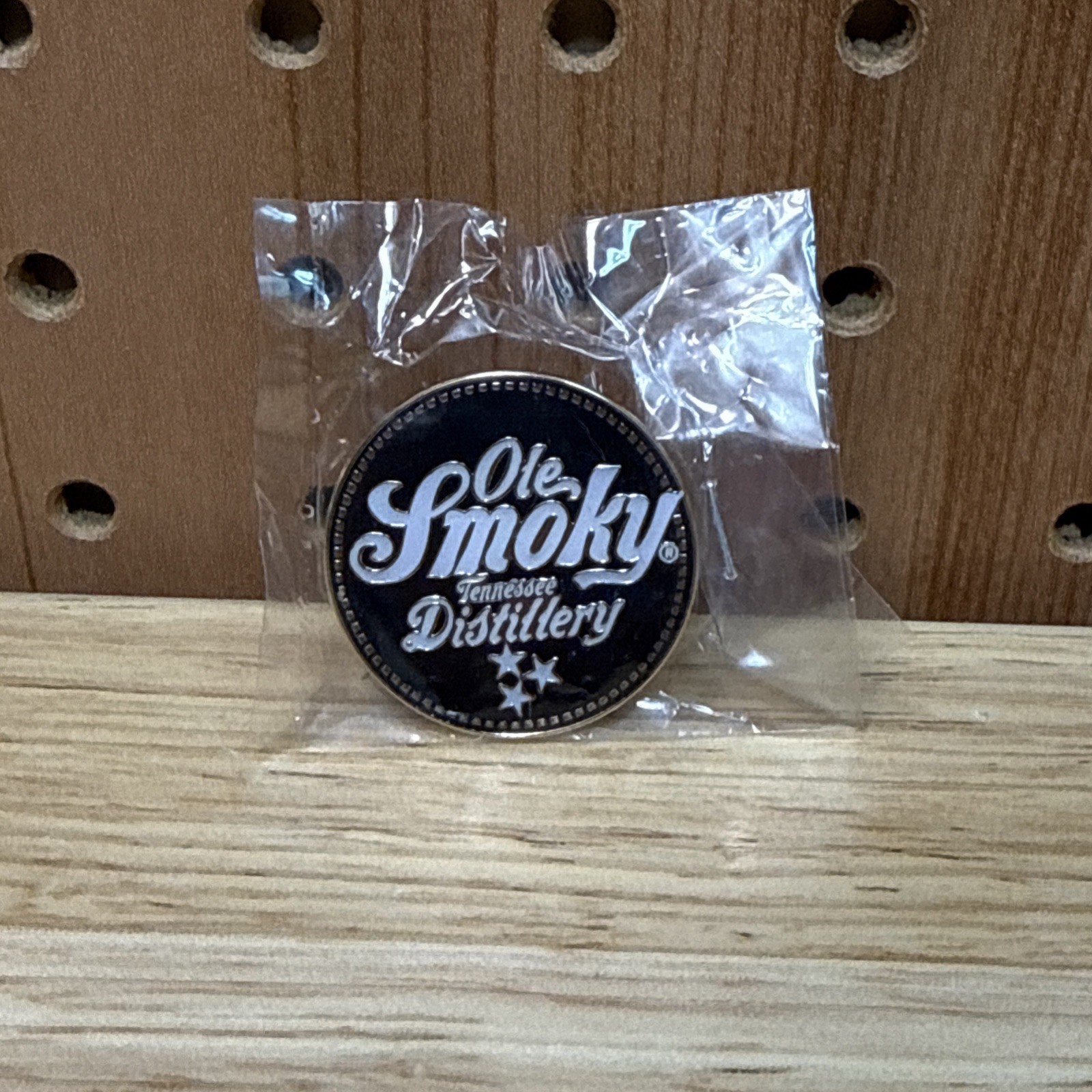 Ole Smoky Tennessee Moonshine Lapel Pin Enamel Black 1 1/4”