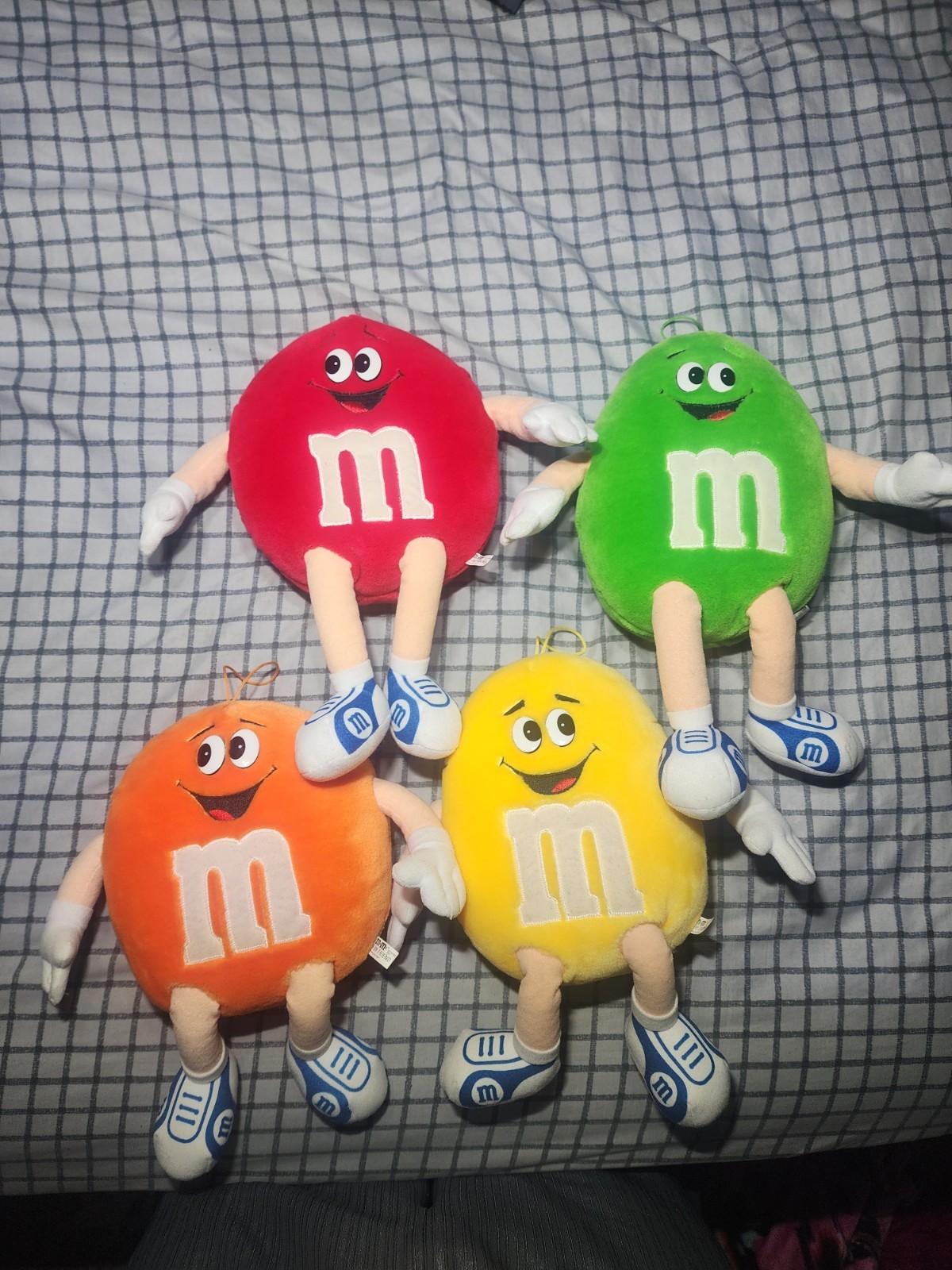 Vintage 1987 M&M's Mars Inc. Fun Friend M&M Plush Figures, Stuffed 12” Toys