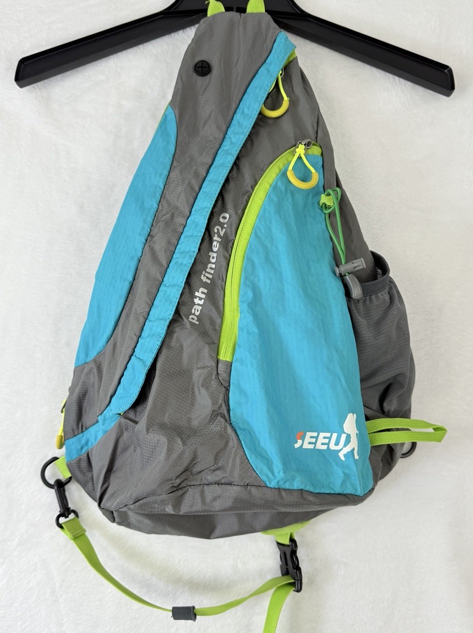 Seeu Pathfinder 2.0 Sling Backpack Ultralight Bag Blue Green