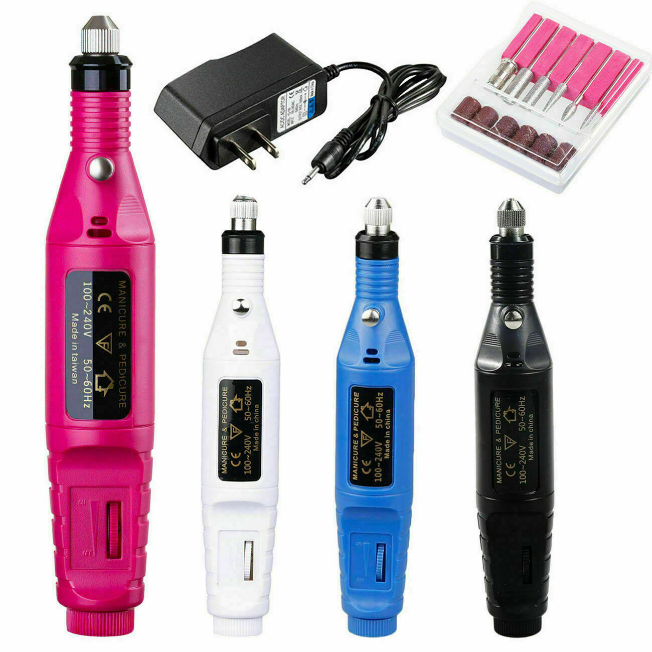 Electric Drill Nail File Acrylic Art File Manicure Pedicure Portable Machine Kit