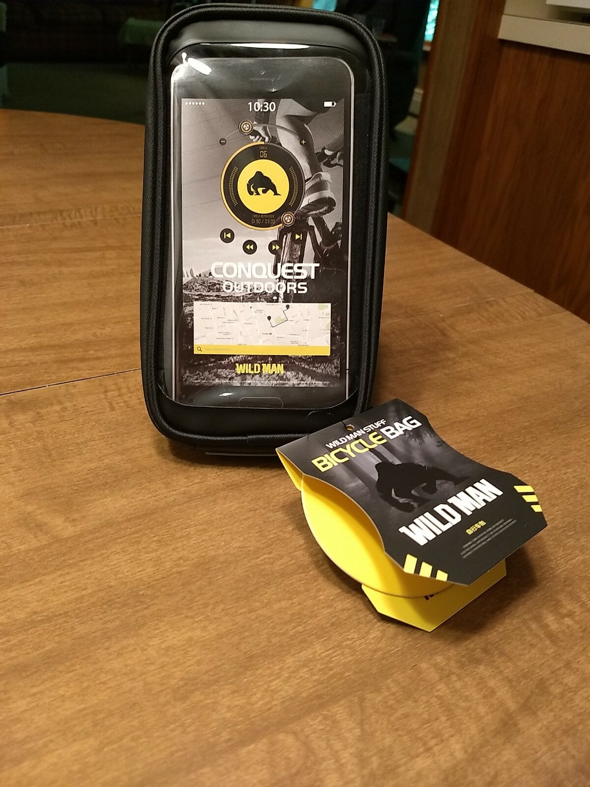 WILD MAN Waterproof Bicycle Front Frame Bag 5 inch SmartPhone ~ FREE S&H!