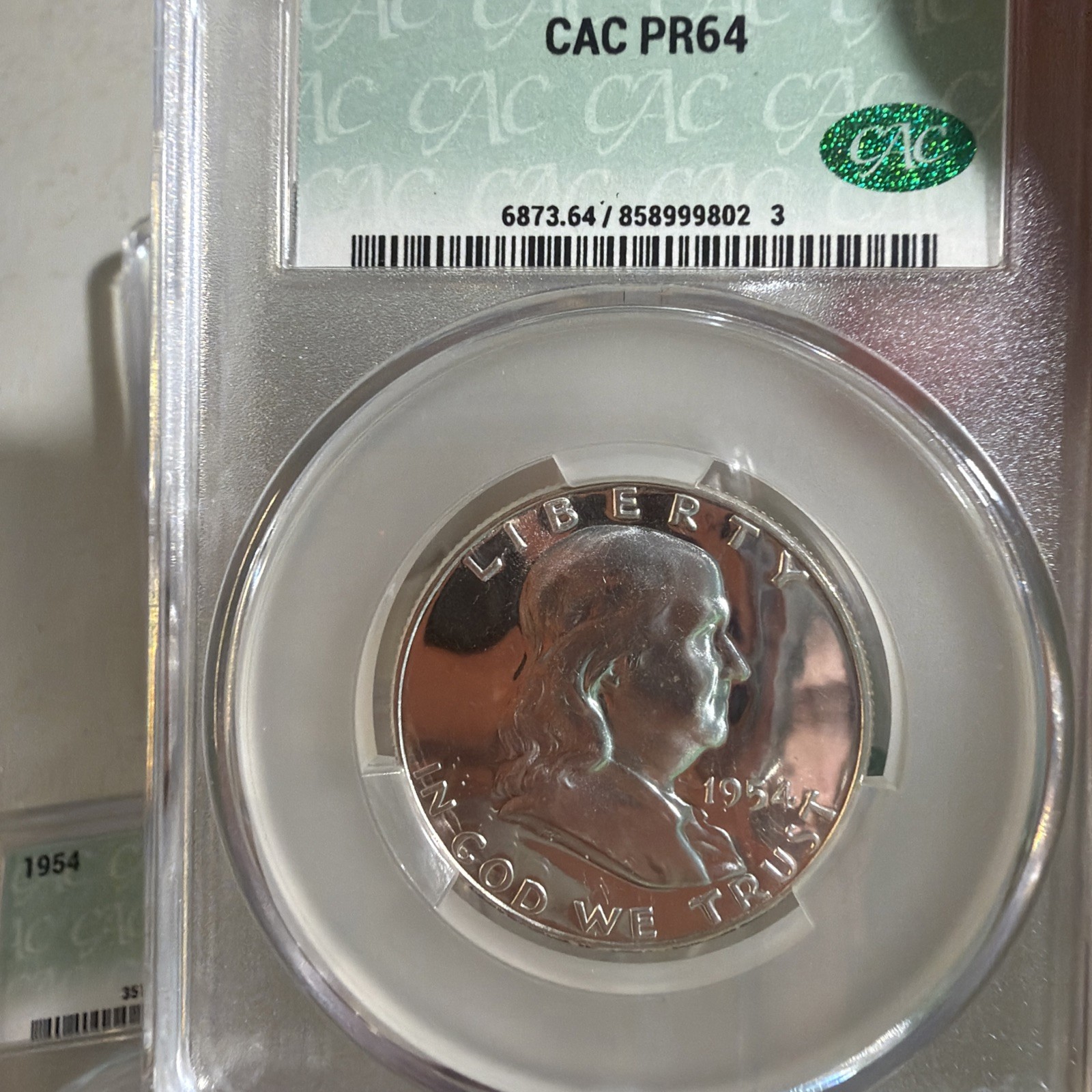 1954 Proof Set CAC Pr 64, 66, 66, 66, 63 Red