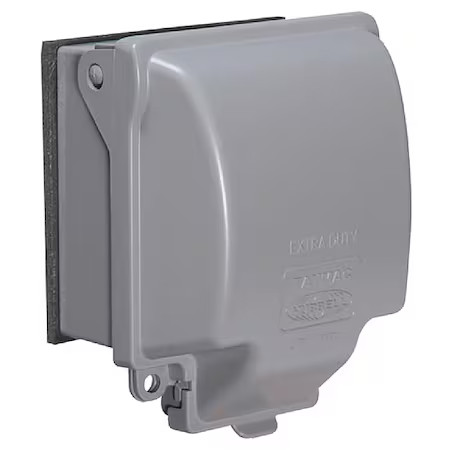 Taymac Mx6200 Weatherproof Cover, 2 Gang, Double Gang Box Type, Aluminum,