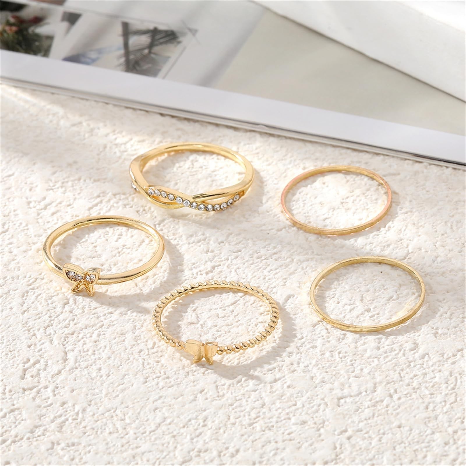Knuckle Rings Set for Women,Simple Dainty Stackable Finger Ring Pack Minimali...