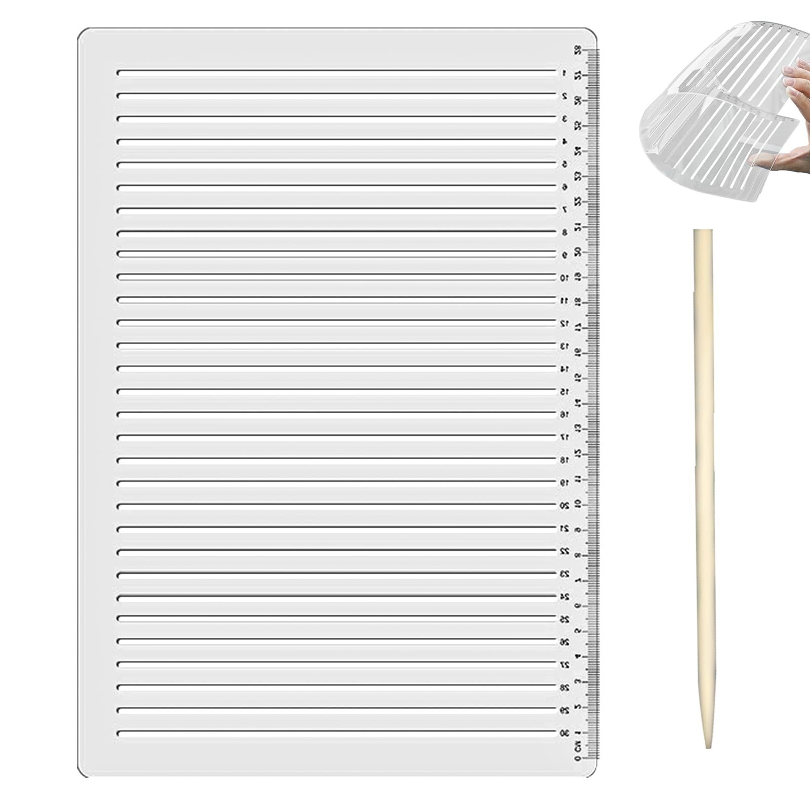 Line Stencil Straight Line Stencil 0.35inch Spacing Line Plastic Writing Guid...