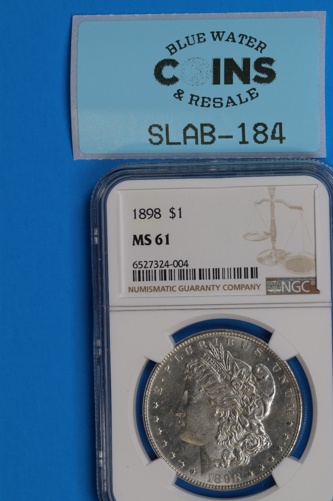 1898  $1 MORGAN SILVER DOLLAR MS61 TYPE COIN HN-184