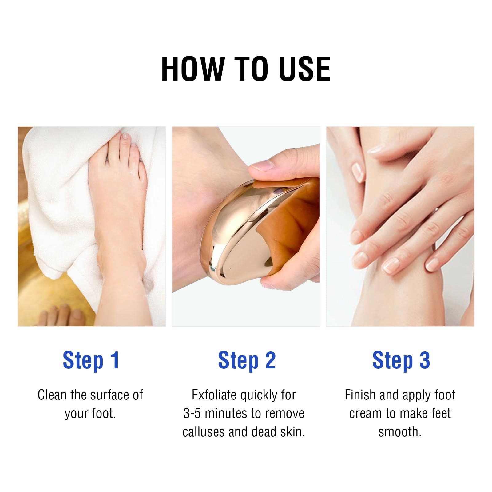 OUKEYA Glass Foot File Callus Remover: Nano 1 Count (Pack of 1), Blue
