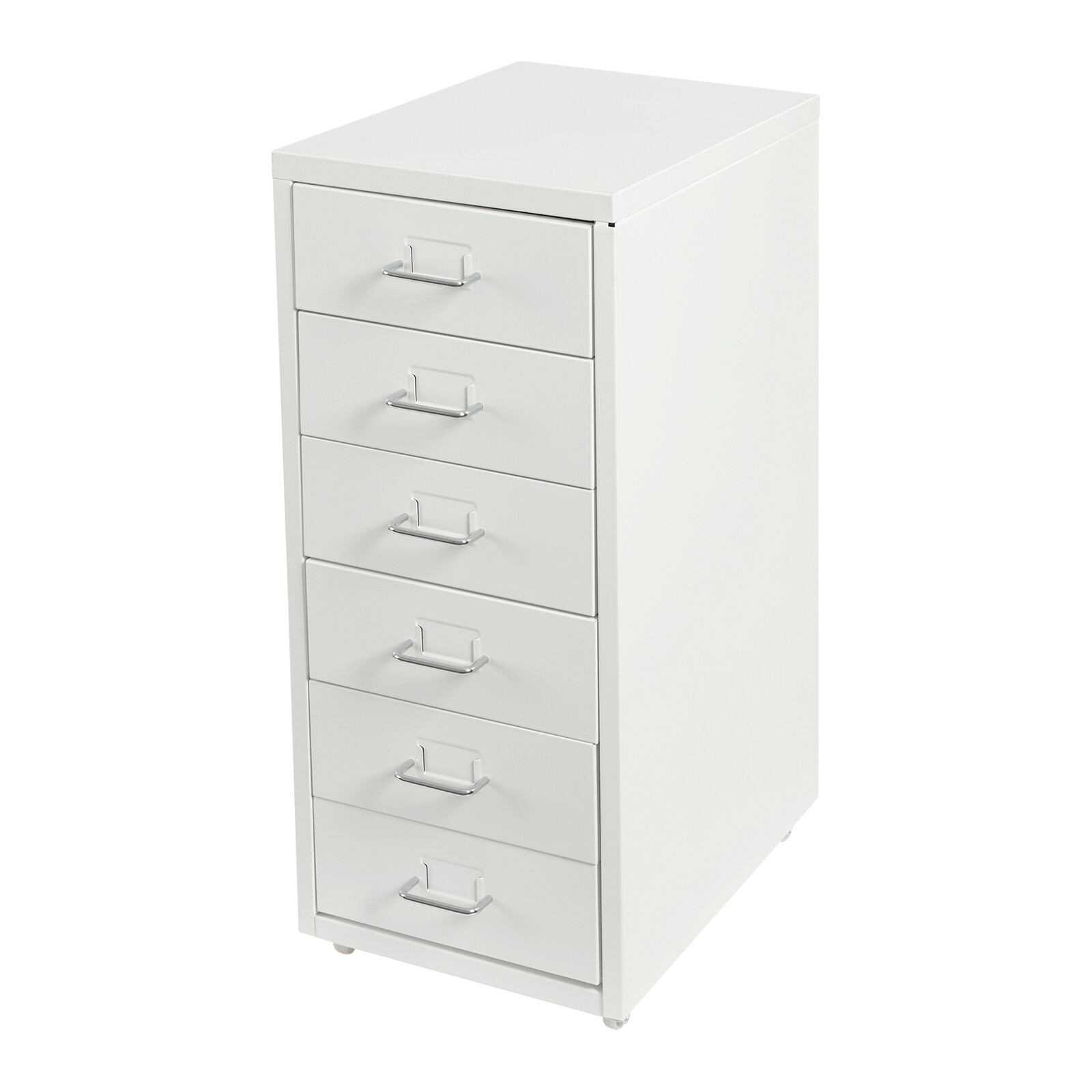 6-drawers Vertical File Cabinet Filing Cabinet Office Storage Organizer w/Wheels