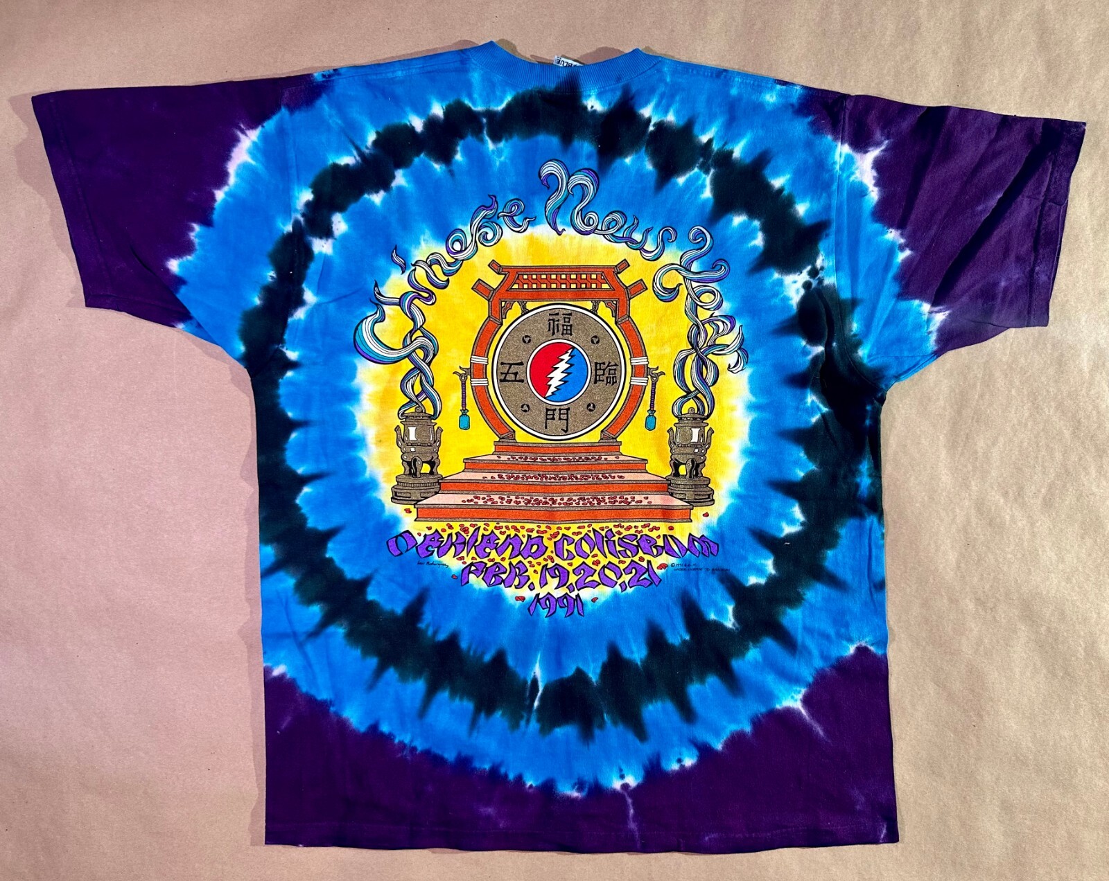 Vintage 1991 Grateful Dead Chinese New Years Rare GDM Brockum - Size Large
