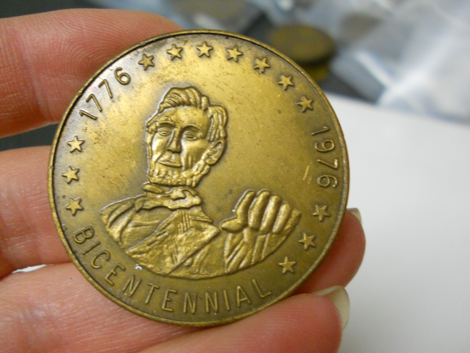 x5 NASA Bicentennial Brass Dual Challenge Coins 1776-1976 200 Years of Freedom