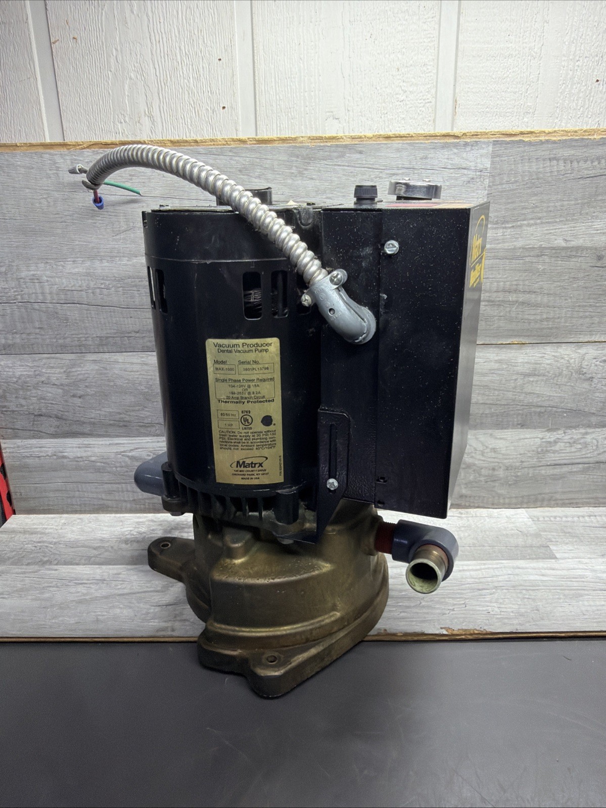 Matrx MAX-1000 Dental Vacuum Pump System Suction Unit - 1HP