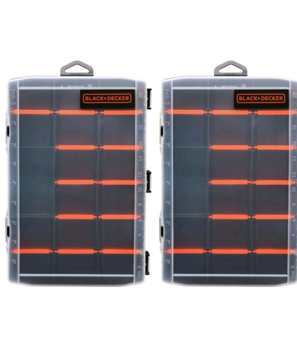 2 PACK - BLACK+DECKER® Small Parts Organizer Boxes