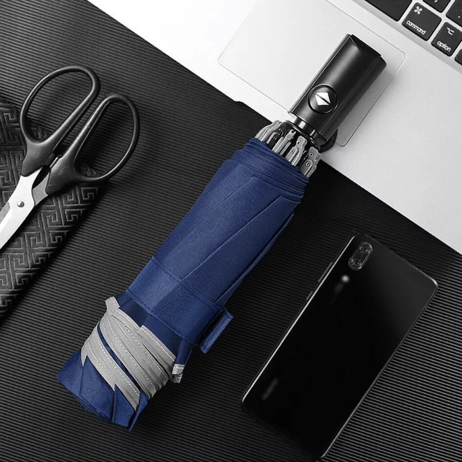 Windproof Upside Down Inverted Reflected Strip Auto Fold Umbrella 2nd 40% Off