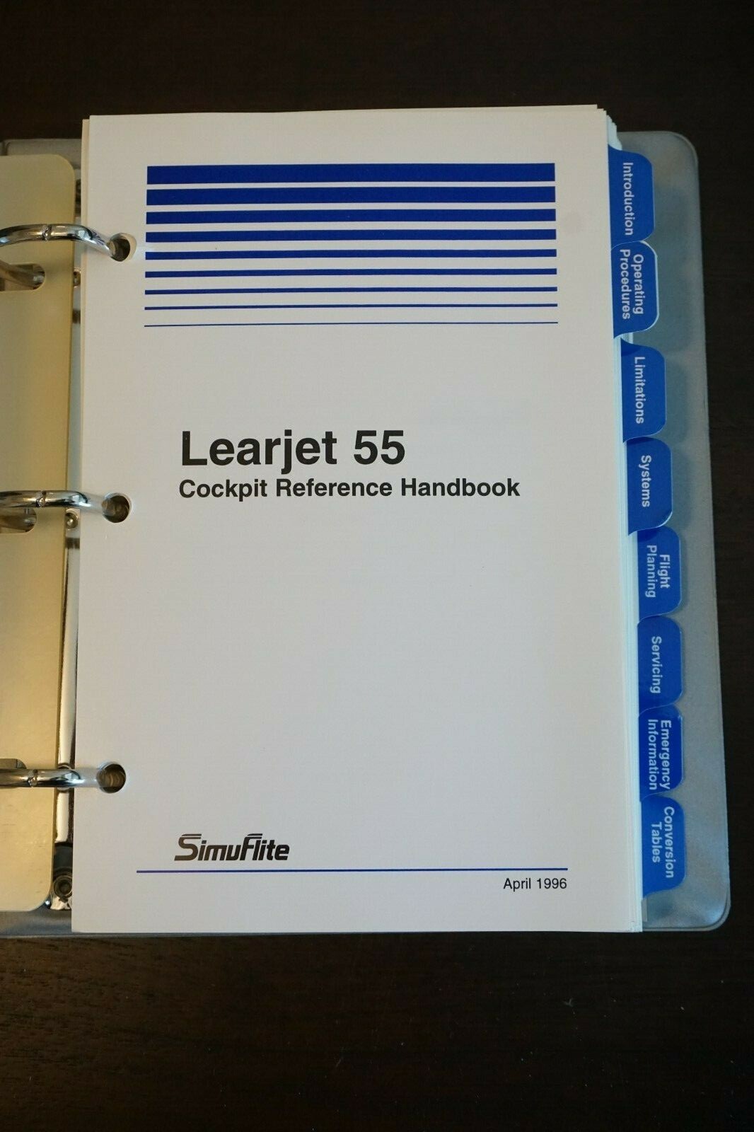 SimuFlite Learjet 55 Cockpit Reference Handbook