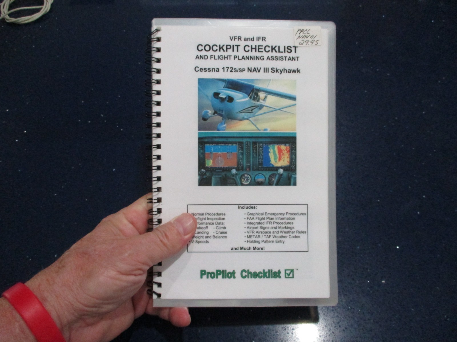 Cessna 172S/SP PROPILOT Checklist Laminated VFR IFR Flight Planning Performance