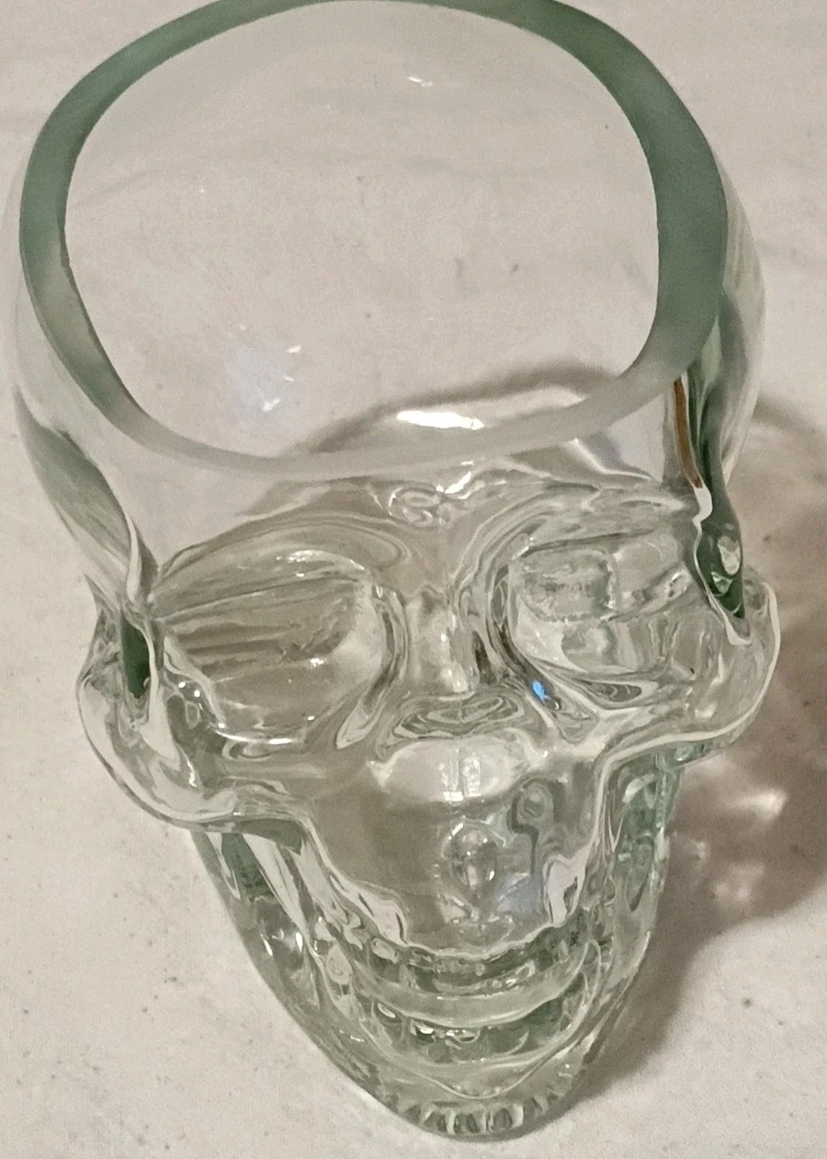 3.5" Tall Skull Bourbon Glass B35