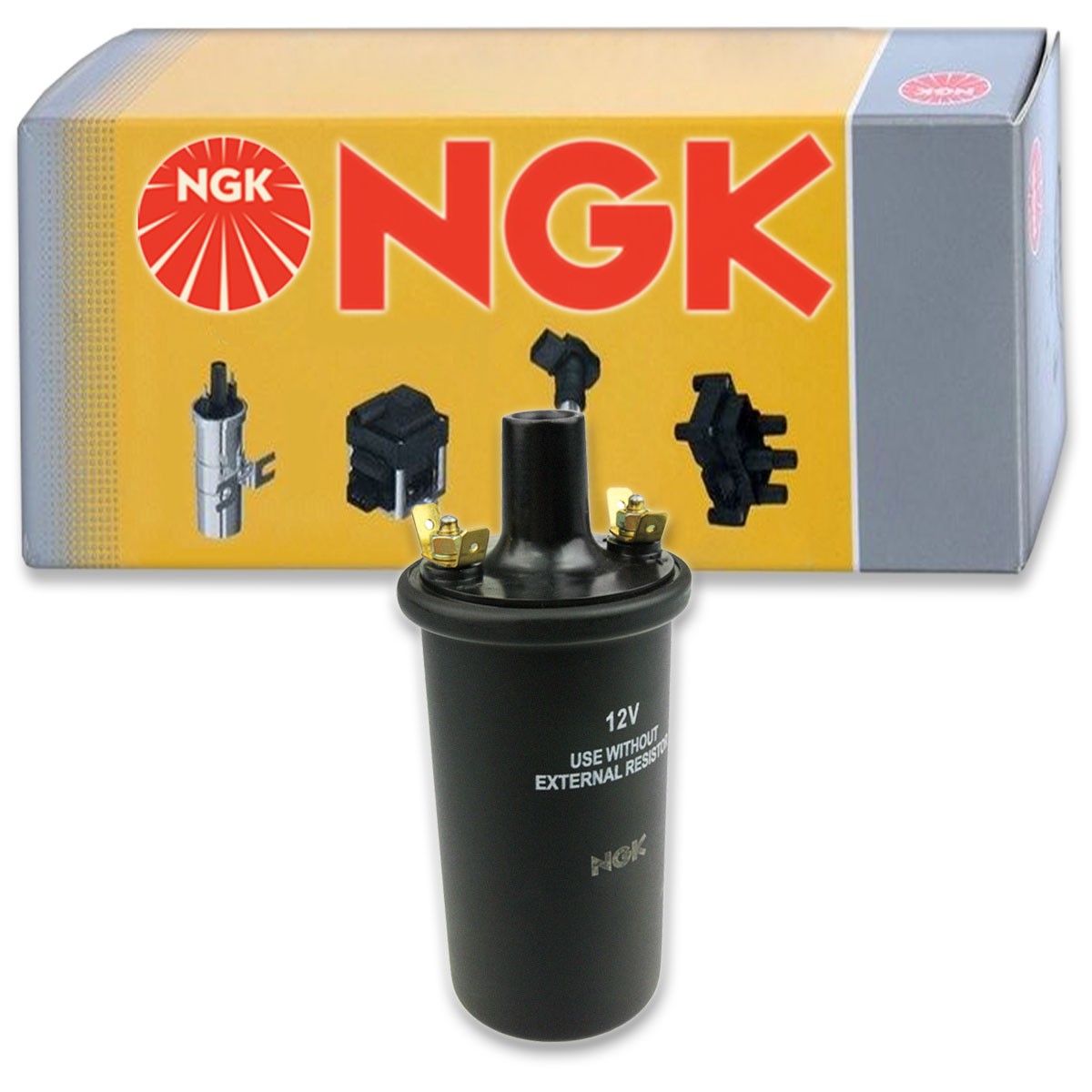 1 pc NGK Ignition Coil for 1969-1974 Alfa Romeo GT Veloce 2.0L 1.8L L4 - hj