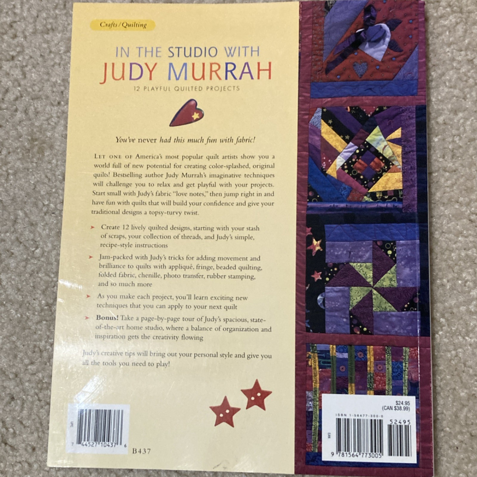 That Patchwork Place In the Studio with Judy Murrah Quilting Book 12 Projects