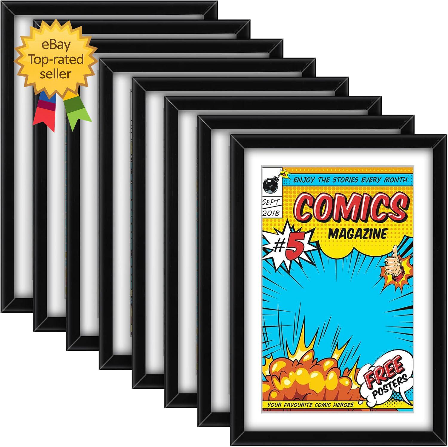 8 Pack Comic Book Frame UV Protection Comic Picture Magazine Frames Fits Current