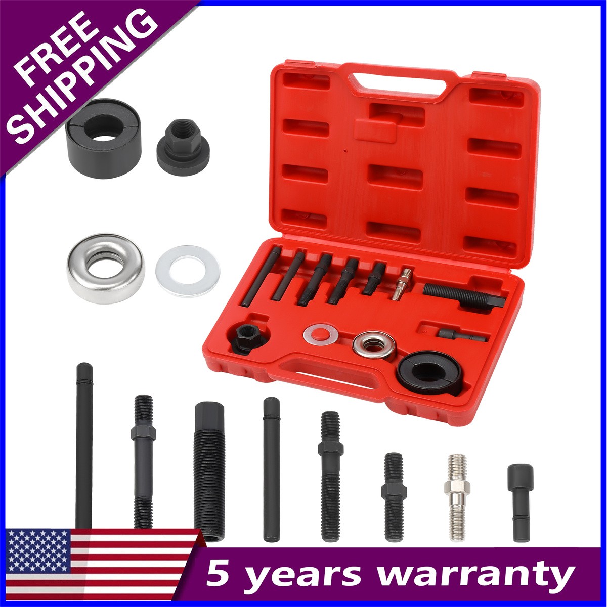 Pulley Puller and Installer Power Steering kit track new Tool Set Track Auto