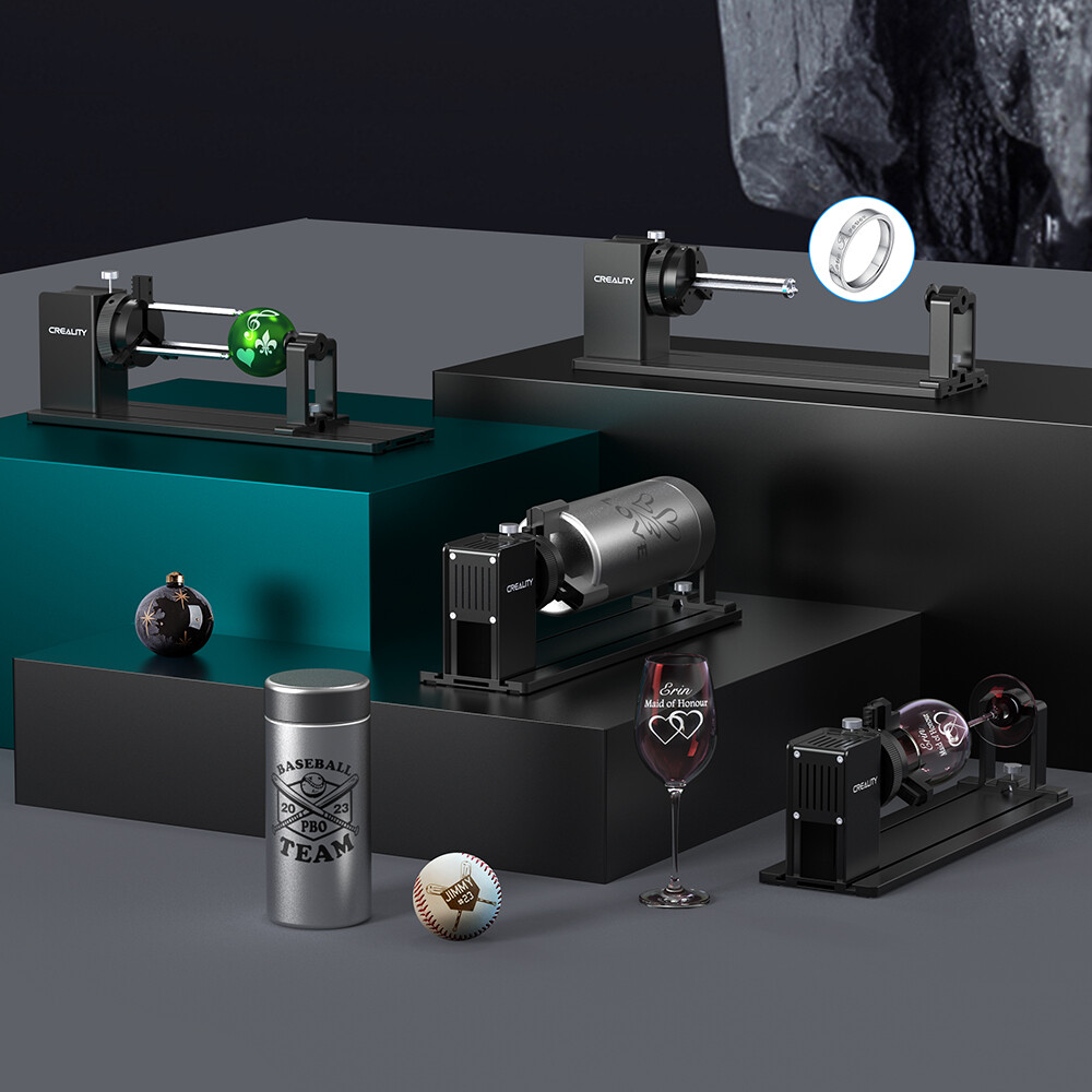 Brand New Creality Laser Rotary Roller Kit Pro for Curved Surface Engraving