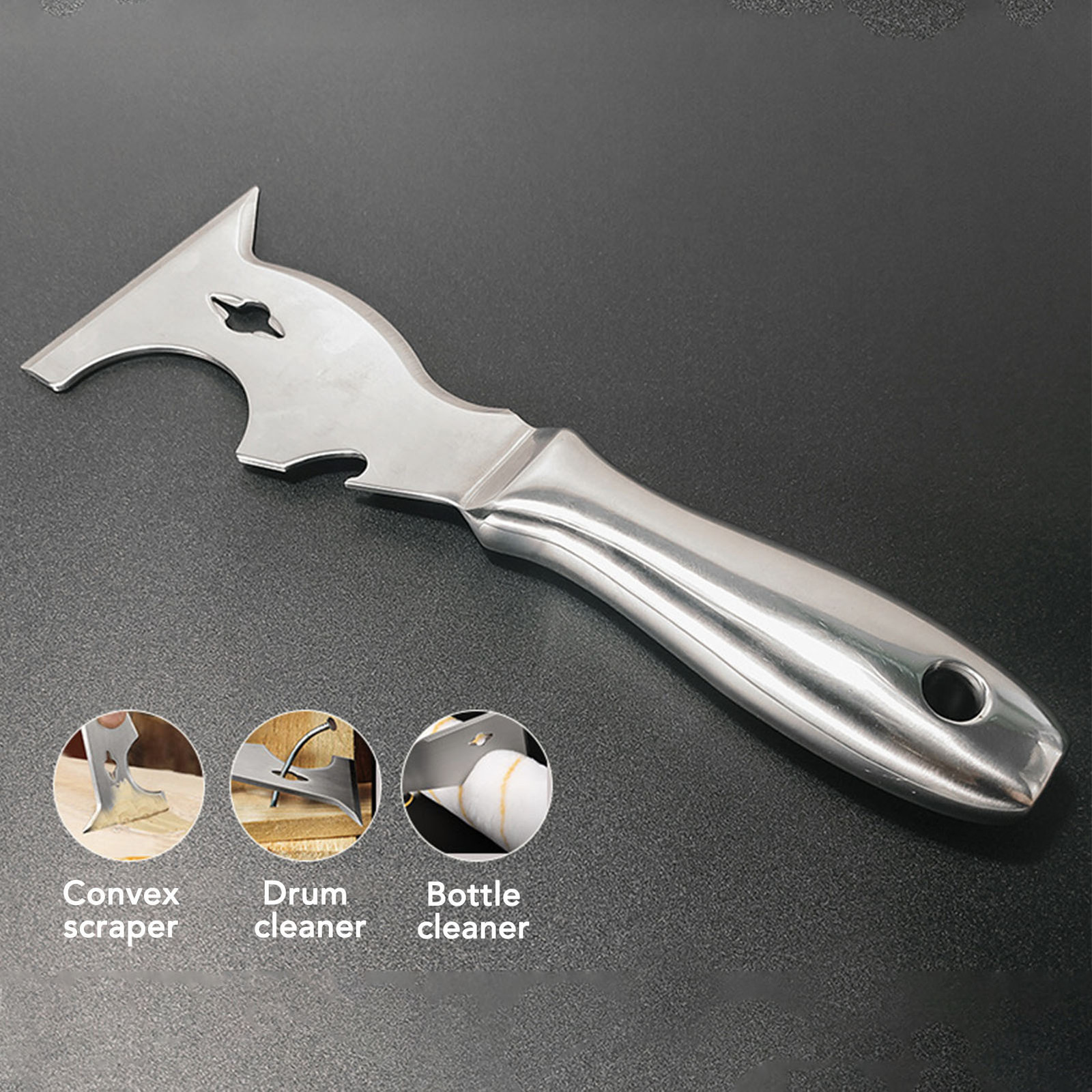 Multi Function Putty Cutter Stainless Steel Blade Paint Scraper♡