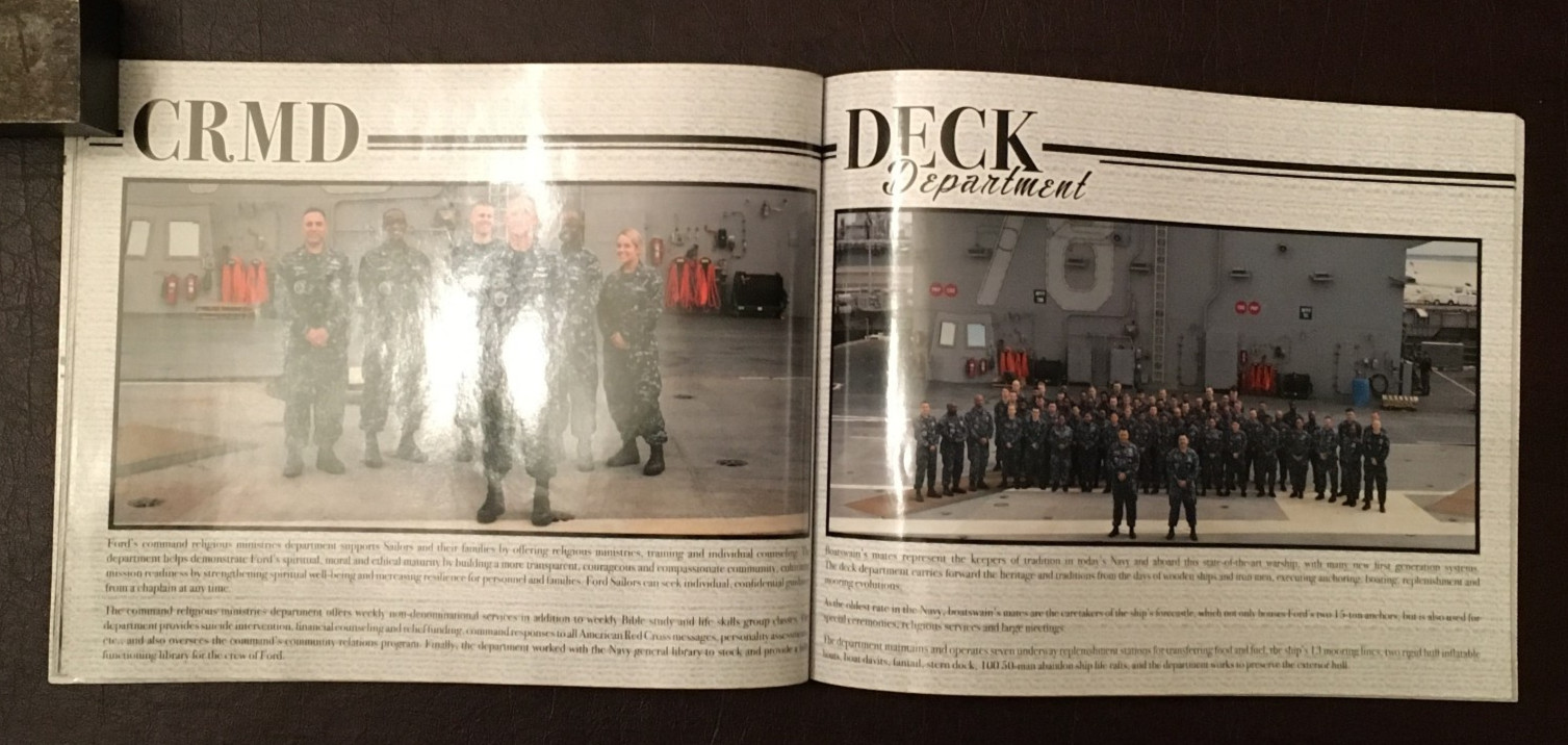 USS GERALD R. FORD (CVN 78) - OFFICIAL COMMISSIONING CEREMONY BOOKLET - 2017