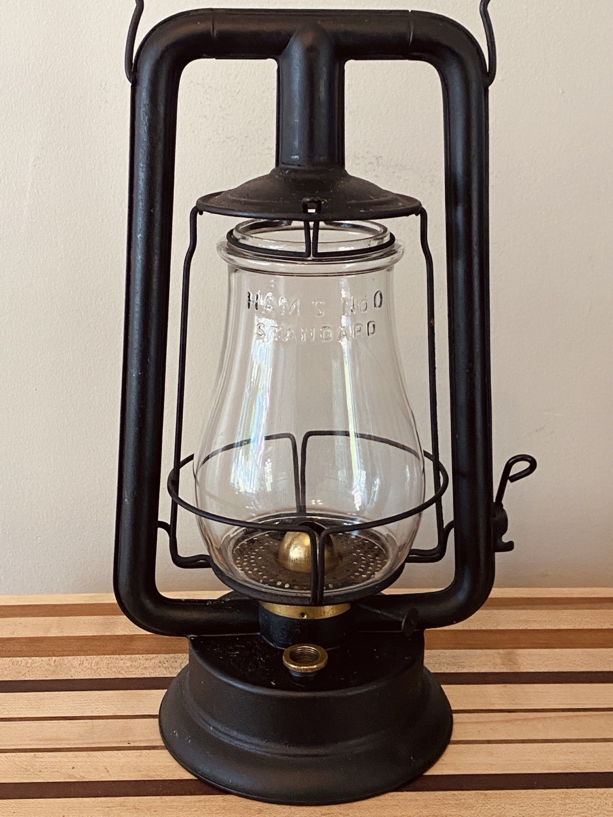 CT Ham No. 0 Clipper Lantern - with Ham’s No. 0 Standard Globe.