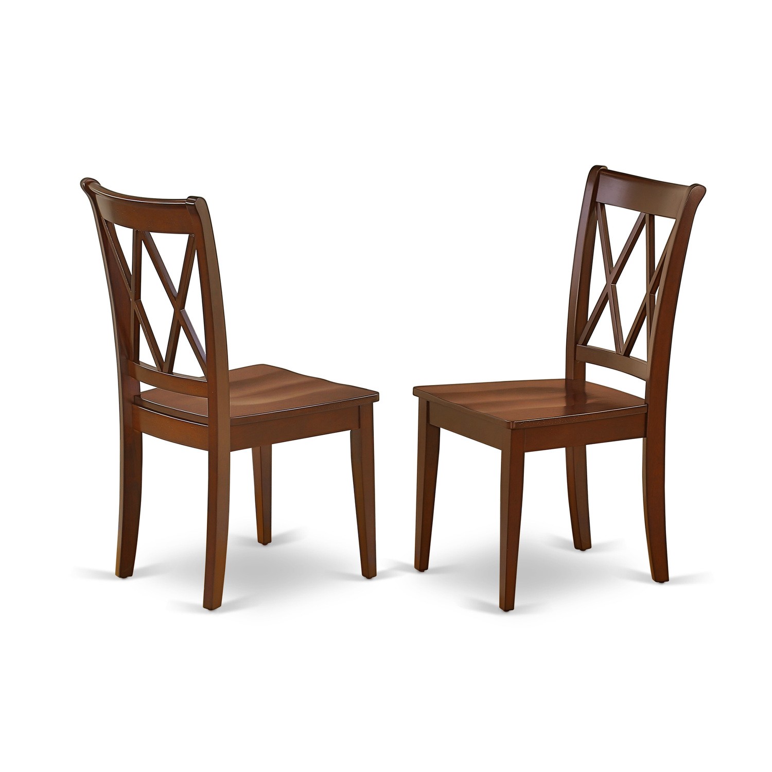 East West Furniture DLCL3-MAH-W 3PC Round 42 inch Table with Two 9-Inch Drop Le