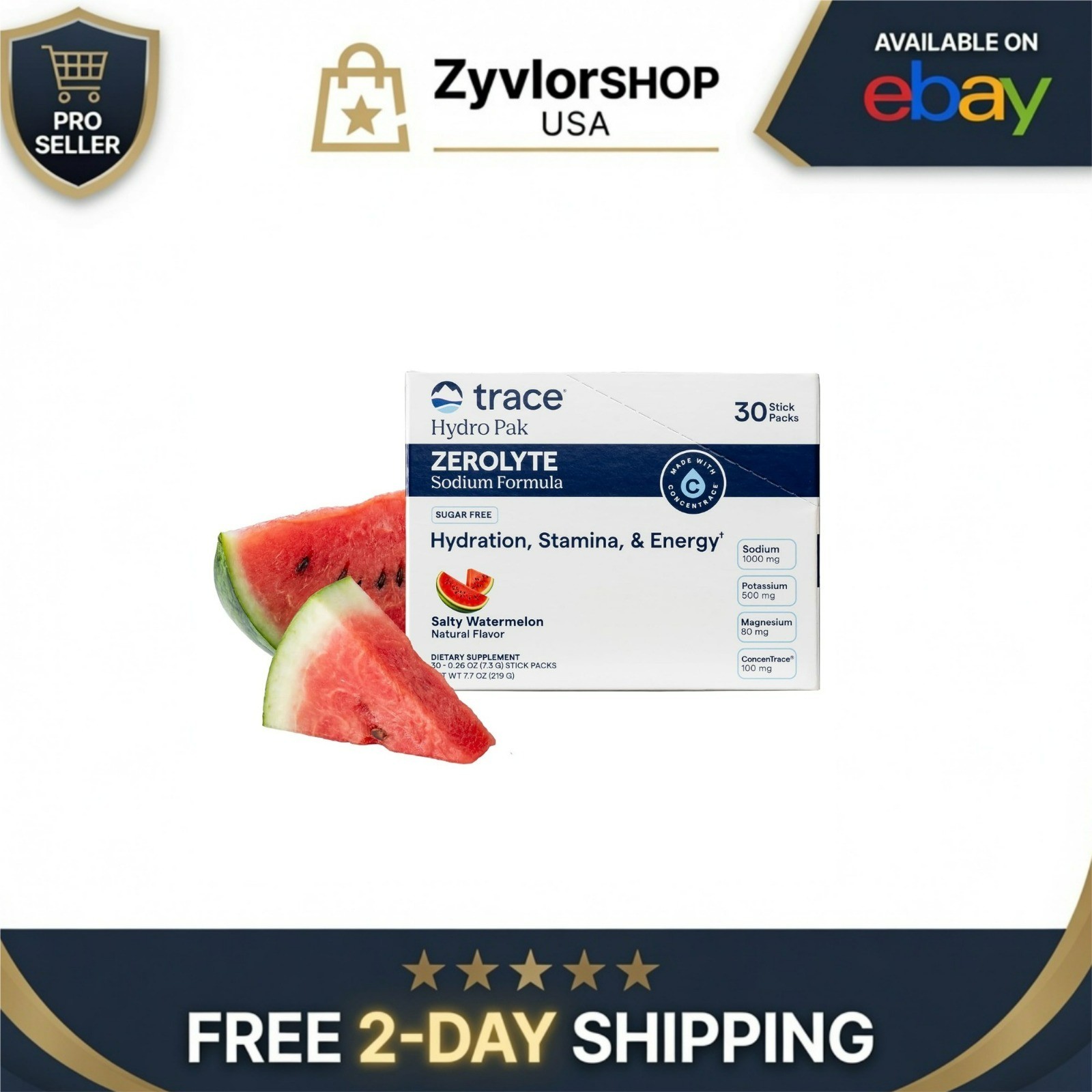 ZeroLyte Electrolyte Drink Mix - Salty Watermelon, 30 Packets