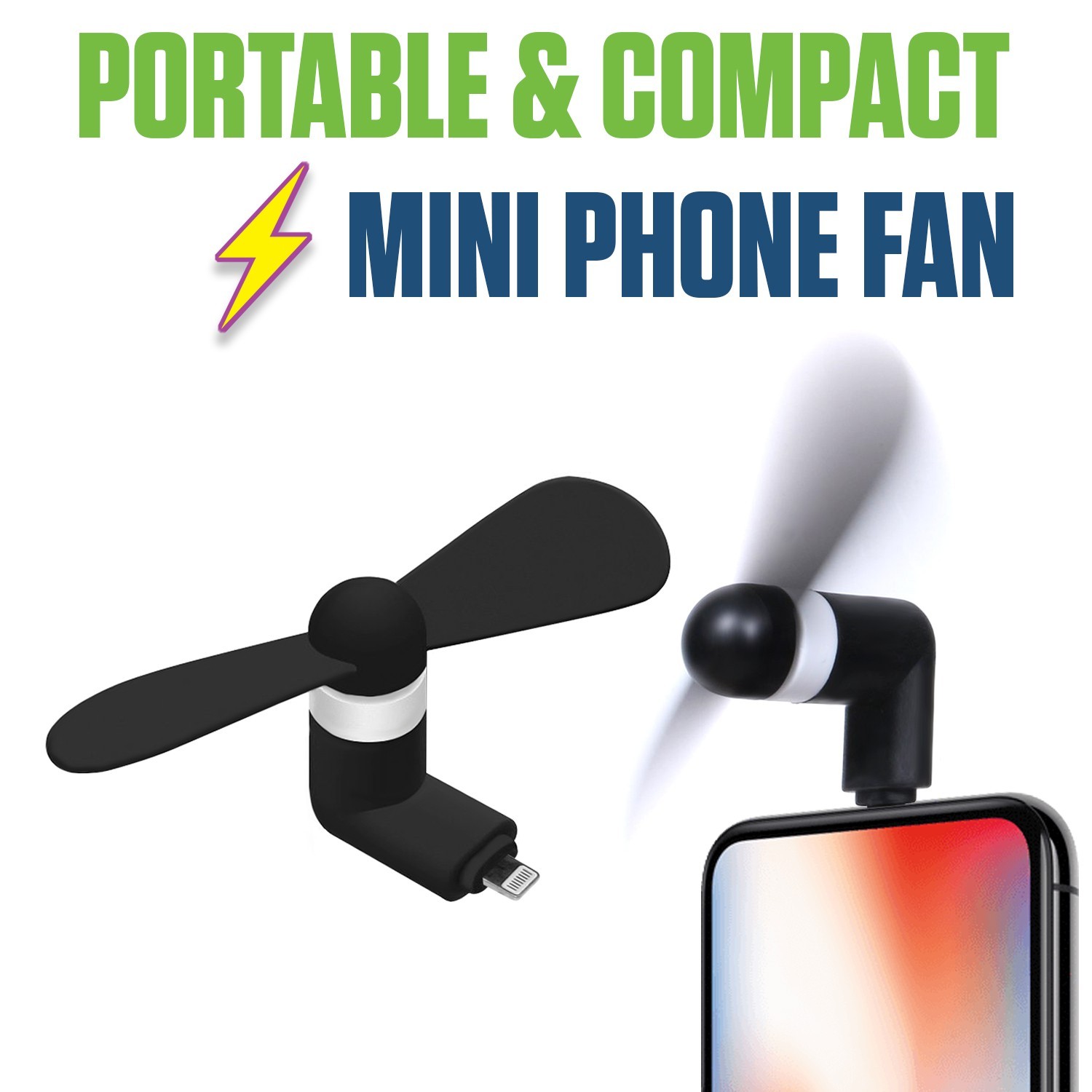 Portable  Mini USB Fan Compatible with Apple iPhone 14 Pro Max Plus 13 Pro Max