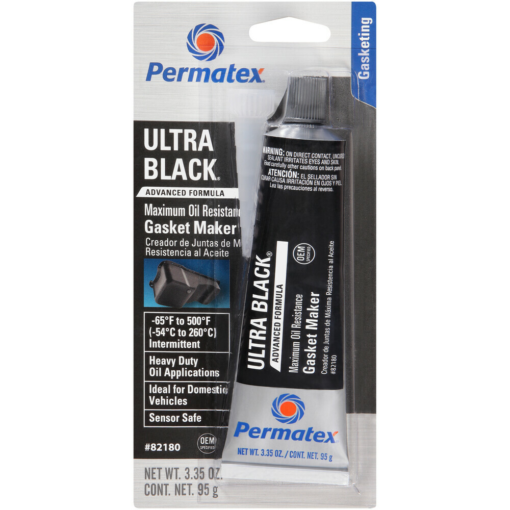 PERMATEX ULTRA BLACK Hi-Temp RTV Silicone Gasket Maker Sealant 3.35 oz