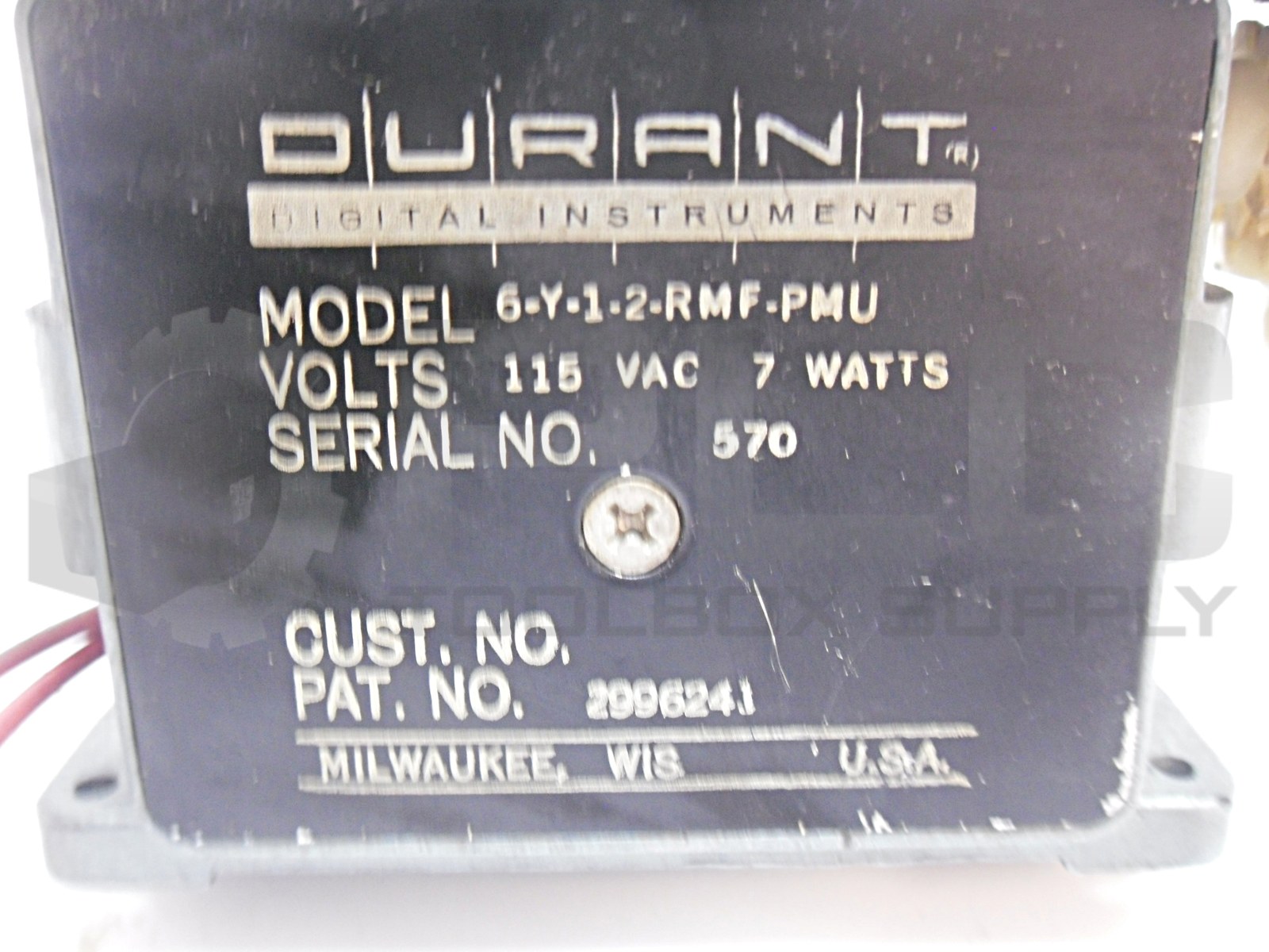 DURANT 6-Y-1-2-RMF-PMU DIGIT COUNTER