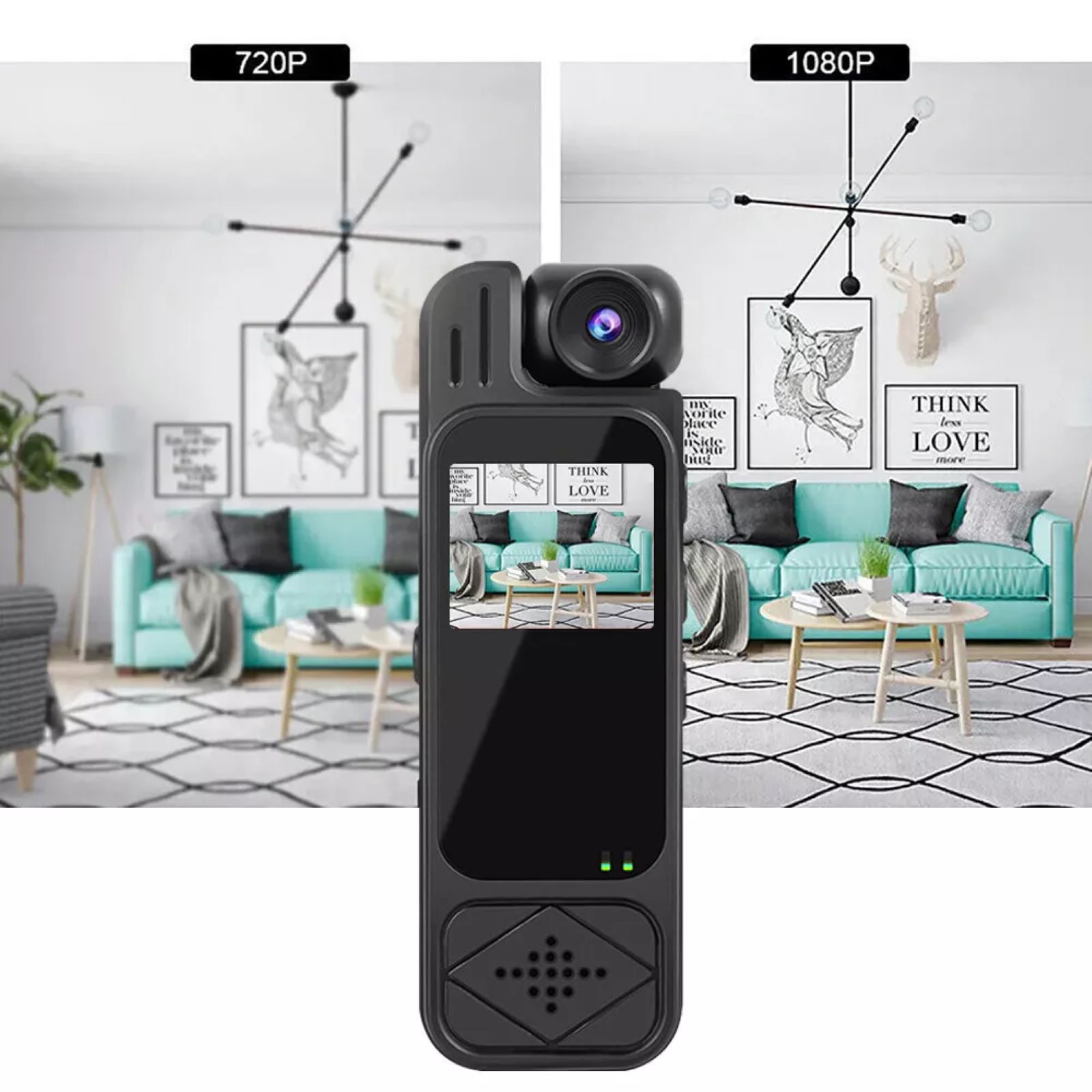 1080P DVR IR Night Audio Video Recorder 180° Rotation Mini Body Sport Camera