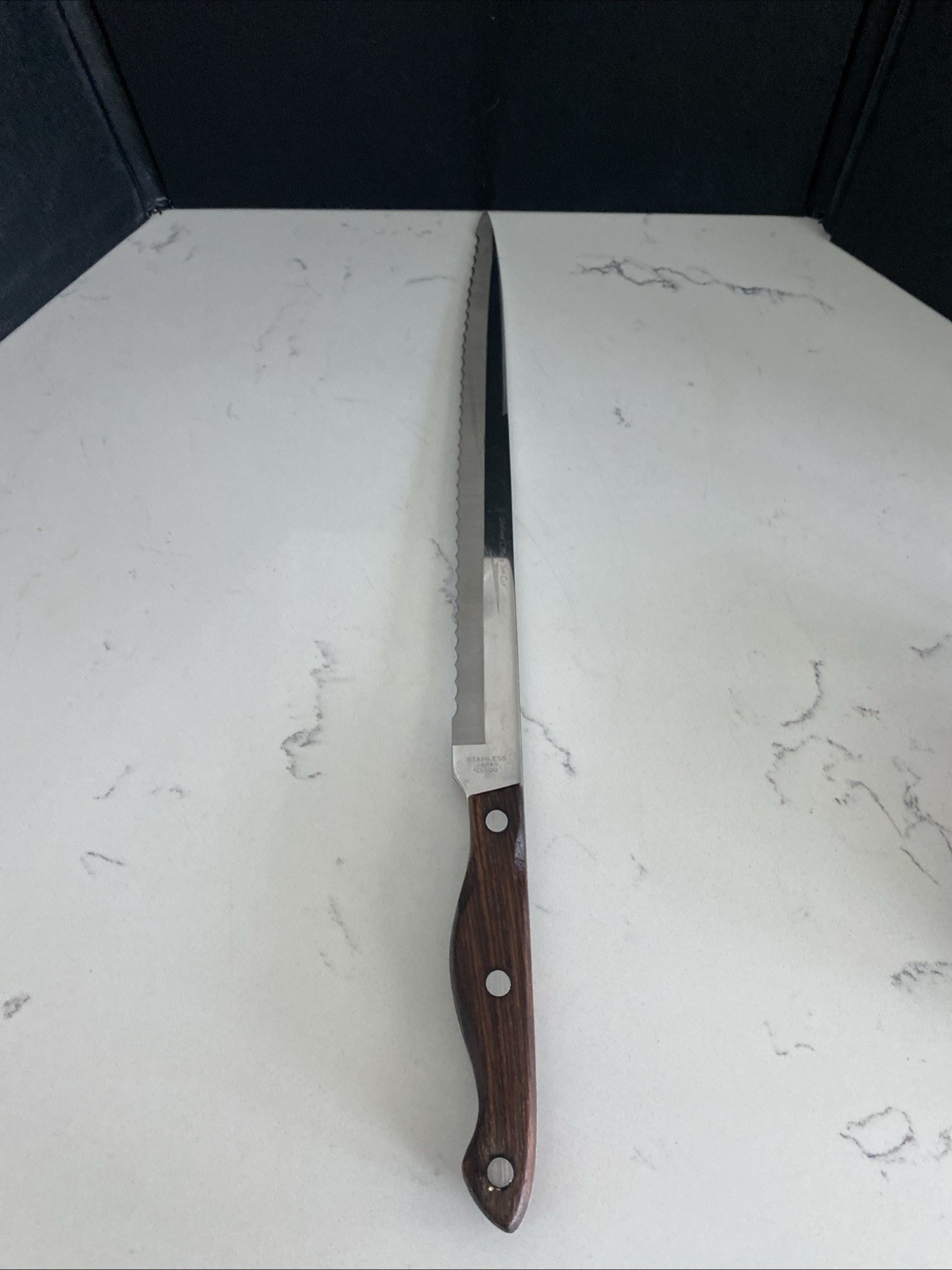 Vintage Serrated Knife Lifetime Cutlery Jet Cut D-400 Stainless Steel Japan