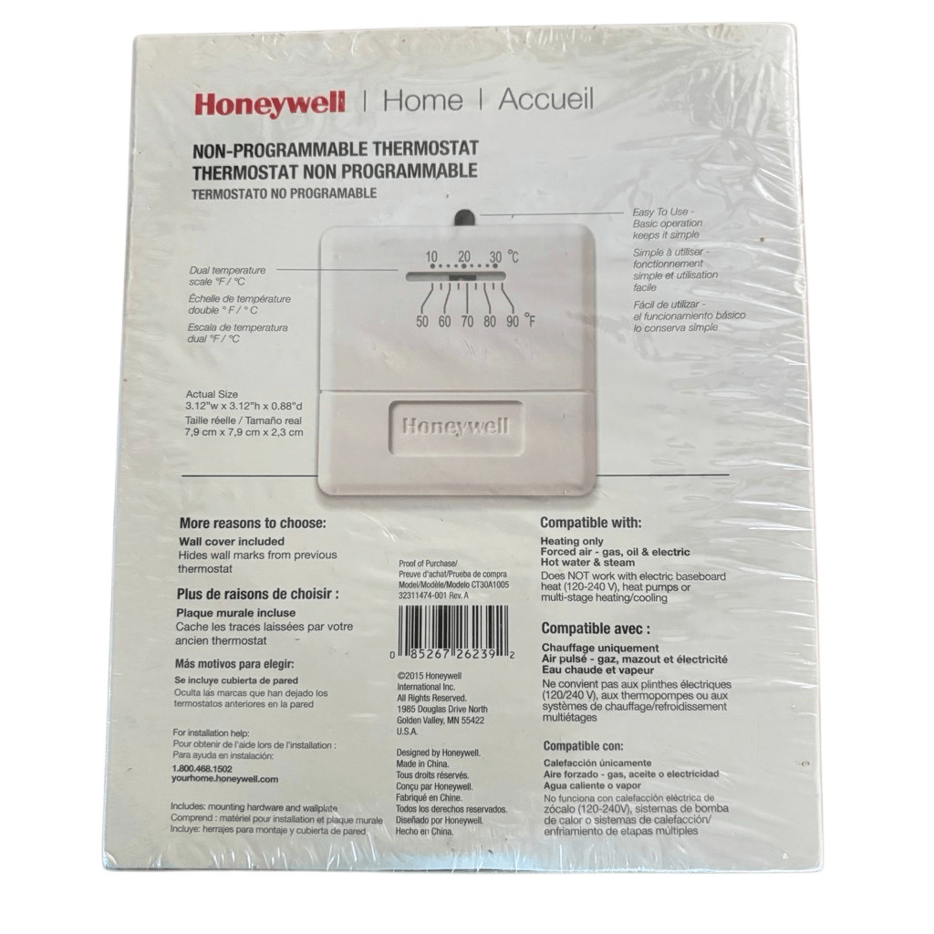 Honeywell Home Non-Programmable Thermostat *New*