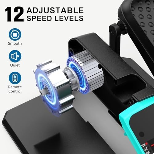 Mini Motorized Under Desk Elliptical - 12 Speed, 5 Modes, Quiet & Portable Leg E