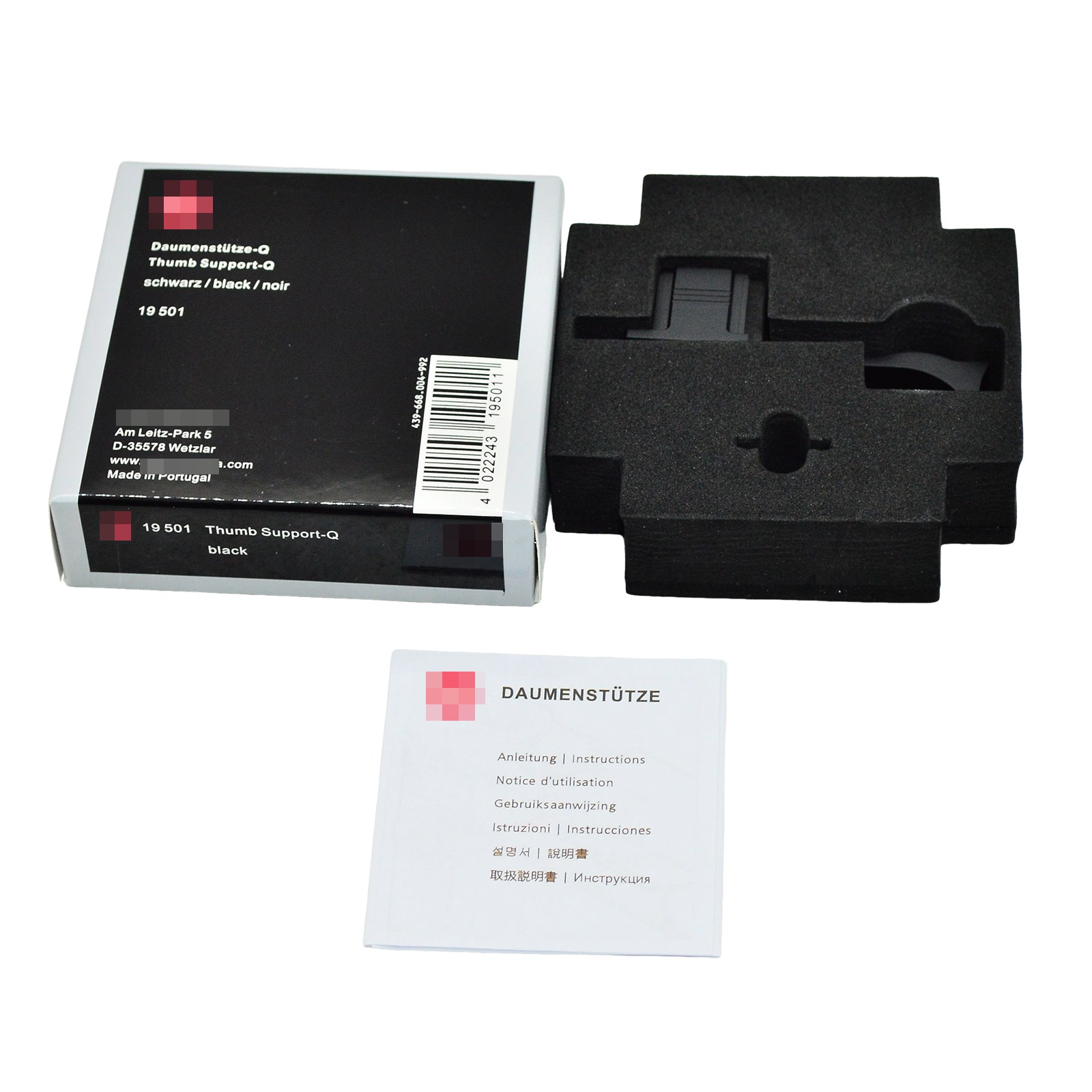 Original Leica Q Thumb Support - Black thumb up grip for Leica Q TYP 116 #19501