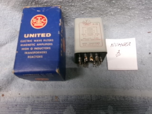 ** RARE - UTC - United Transistor Company - A-18 Transformer in ORIGINAL BOX **