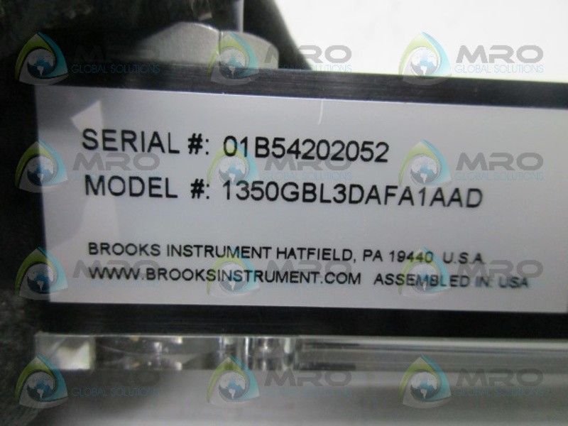BROOKS 1350GBL3DAFA1AAD FLOW METER NSMP