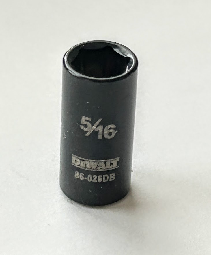 DeWalt 5/16" x 1/4" Dr  SAE Black Chrome  Socket  86-026DB - 6 Pt Free Shipping