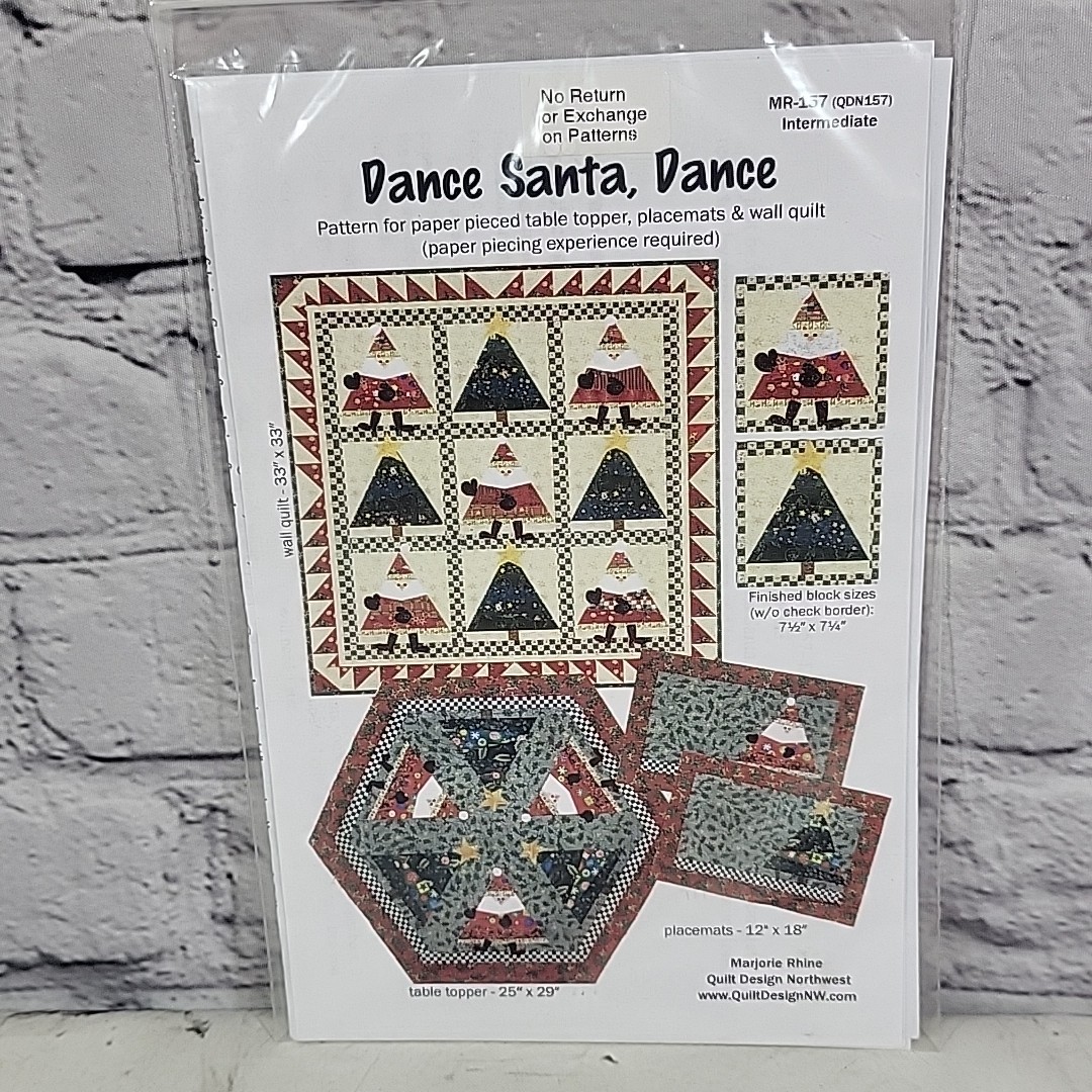 DANCE SANTA DANCE Quilt Design Northwest Pattern - 38" x 33"